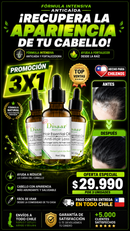 3x1 SOLO HOY Aceite Capilar Anticaída – Fortalece la Raíz